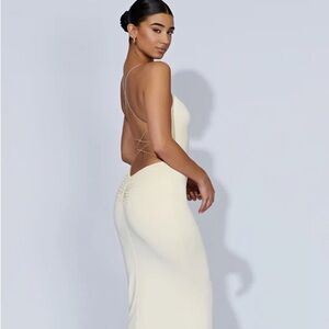 MESHKI SABINE BACKLESS MAXI DRESS- CREAM
